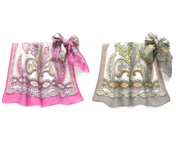 실크 메쉬 스카프